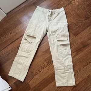 Lioness cream denim cargo pants